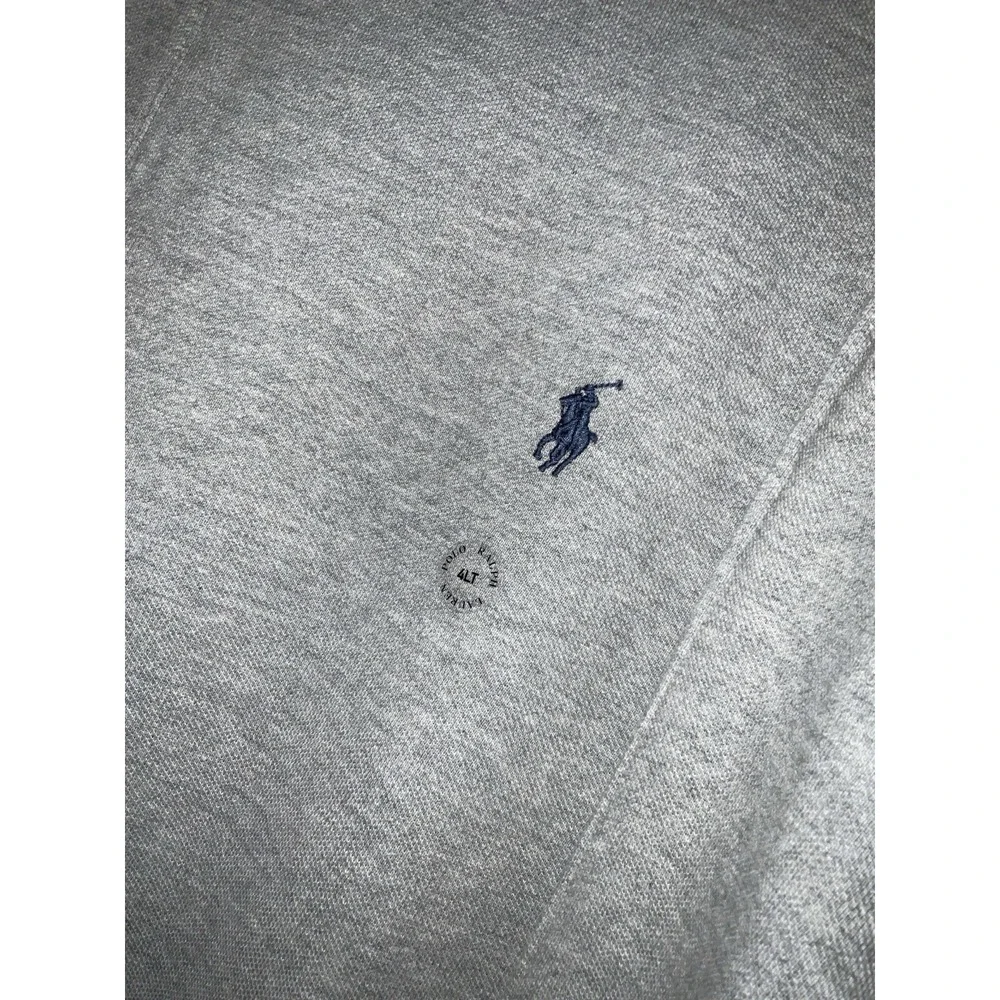 NWT Men's Polo Ralph Lauren Long Sleeve Polo‎ Shirt Gray Heather Navy Pony 4XLT
